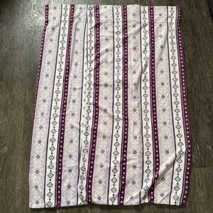 Polar Fleece Genuine Original King Pillowcase Set Purple White Fair Isle Snow